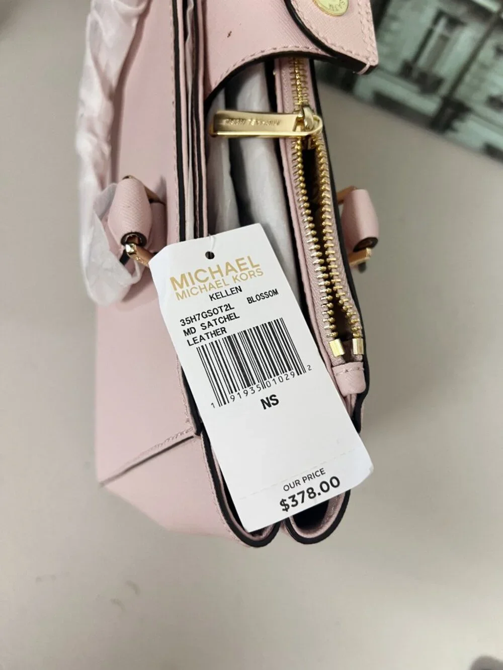 Michael Kors Kellen MD Satchel 35H7GSOT2L Blossom Pink Saffiano Leather